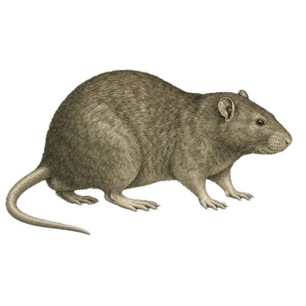 ドブネズミのイラスト
