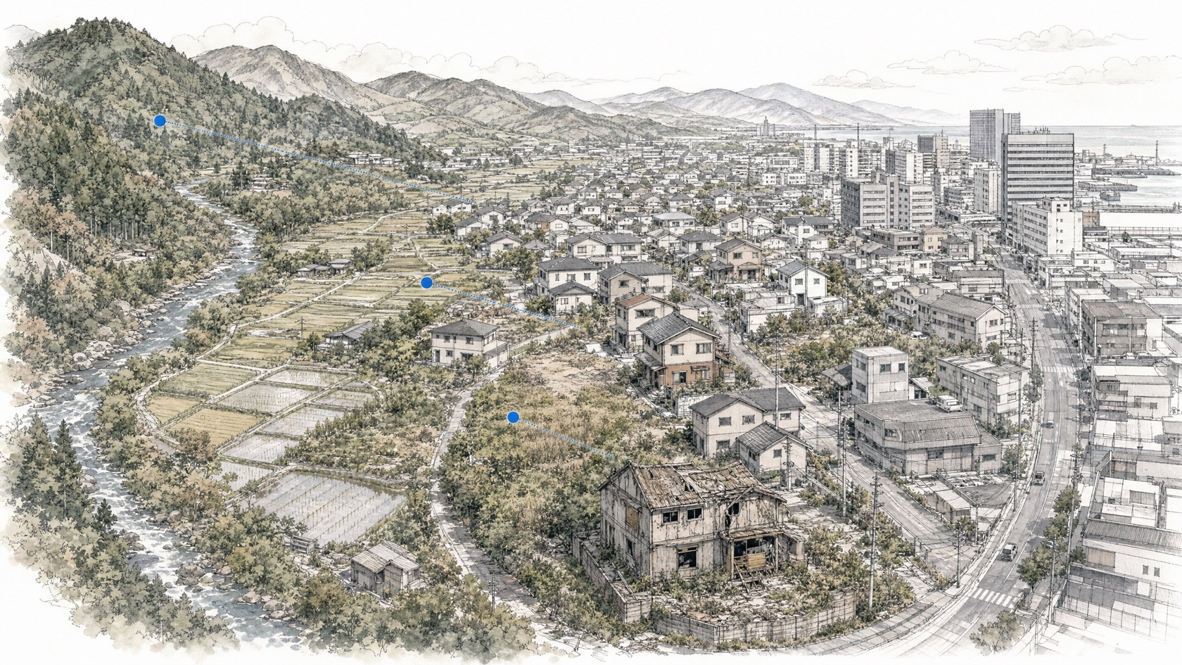 立地と周辺環境のリスク要因を示す図
